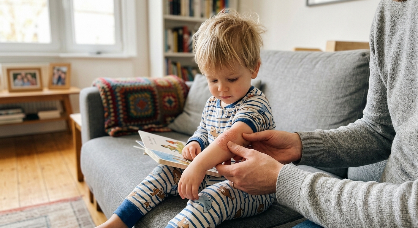 Parent holding child's hand